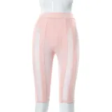 Sexy see-through mesh high-waisted butt-lifting slim shorts