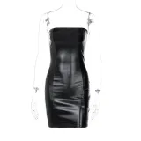 sexy solid color tube top dress temperament skirt