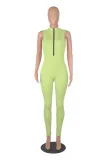 Stretch Pit Zip Ladies Jumpsuit Candy Multicolor