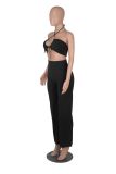 Bright Silk Bandage Two Piece Women's Clothing