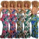 new dress leaf print slim long skirt