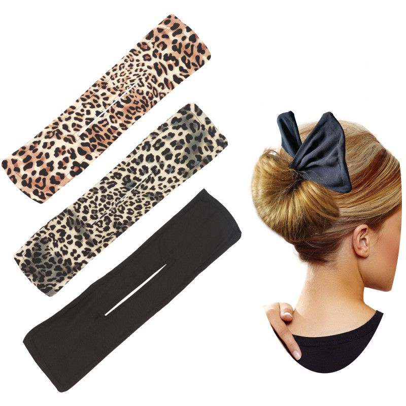 Beauty.H.C Hair Accessories for Women,Leopard Style Hair Bun Maker, French Twist Hair TooL For Fashion Hairstyle, Deft Bun Maker For Hair 3 Pcs