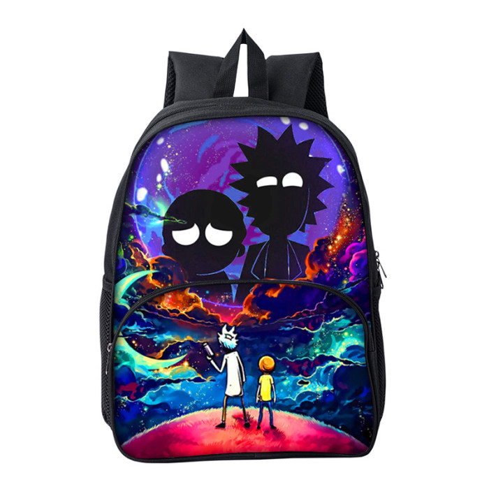 Rick and Morty Cartoon Children School Bag Backpack BB-003