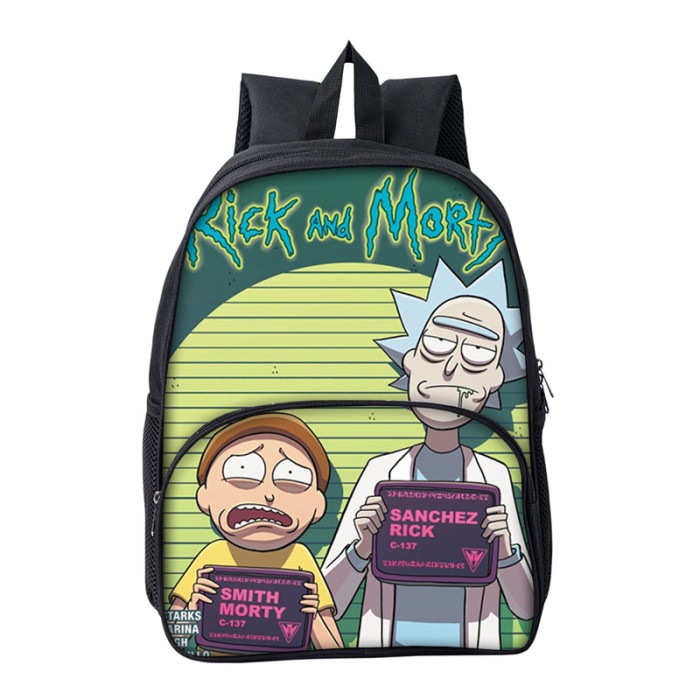 Rick and Morty Cartoon Children School Bag Backpack BB-003