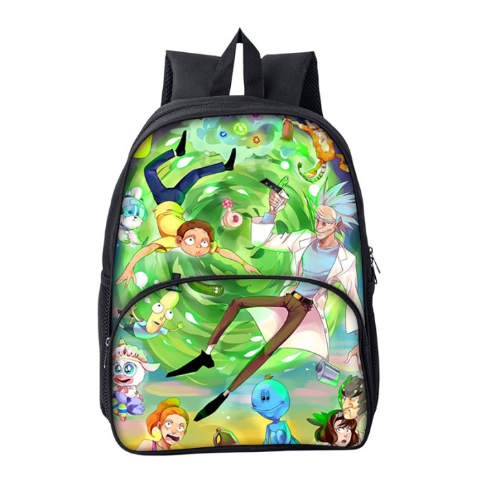 Rick and Morty Cartoon Children School Bag Backpack BB-003