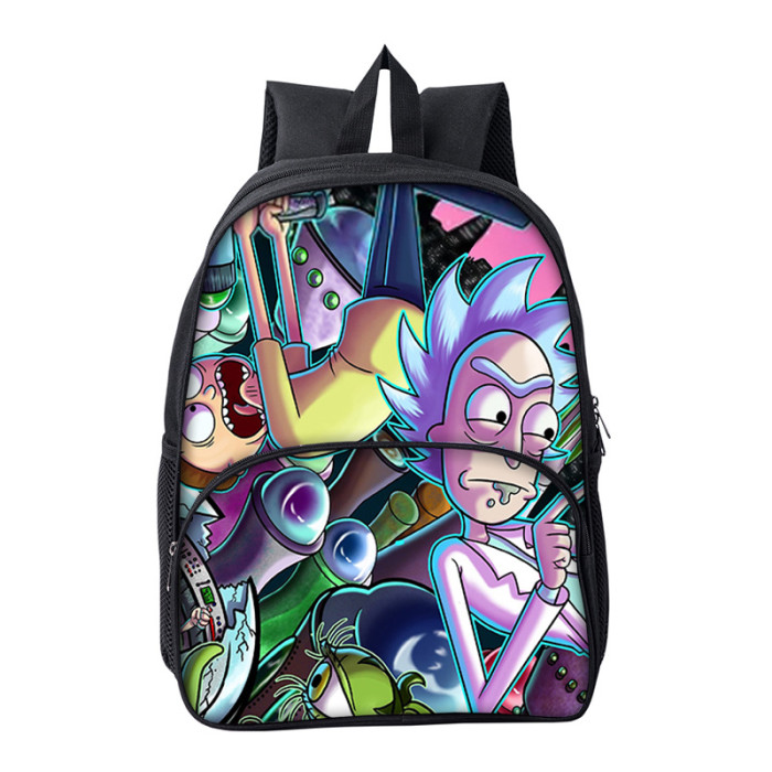 Rick and Morty Cartoon Children School Bag Backpack BB-003