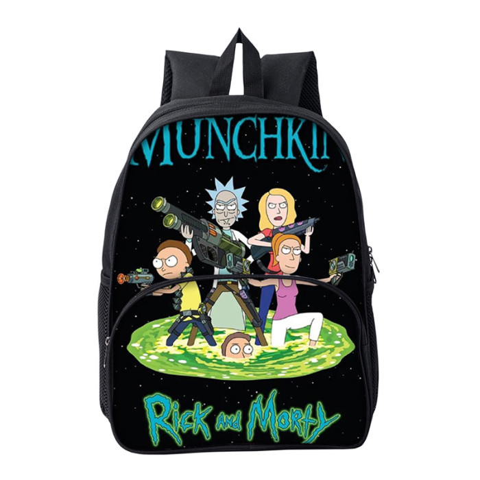 Rick and Morty Cartoon Children School Bag Backpack BB-003