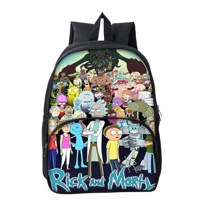 Rick and Morty Cartoon Children School Bag Backpack BB-003