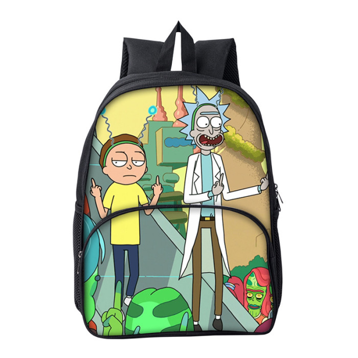 Rick and Morty Cartoon Children School Bag Backpack BB-003