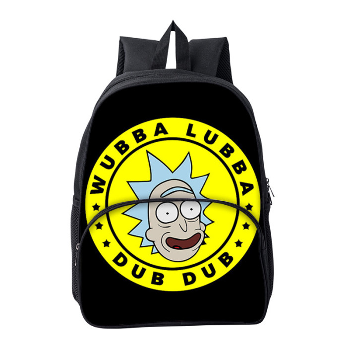 Rick and Morty Cartoon Children School Bag Backpack BB-003