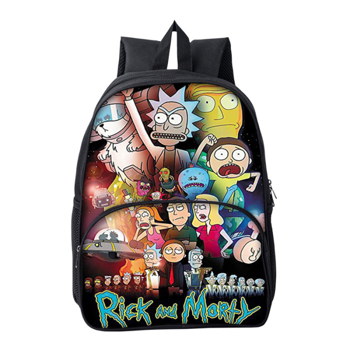 Rick and Morty Cartoon Children School Bag Backpack BB-003