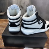 Chanel 2022 Ladies High Top New Casual Sneakers Laces Original Box