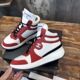 Chanel 2022 Ladies High Top New Casual Sneakers Laces Original Box