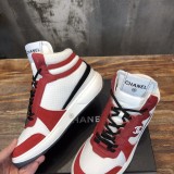 Chanel 2022 Ladies High Top New Casual Sneakers Laces Original Box