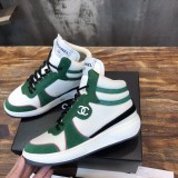 Chanel 2022 Ladies High Top New Casual Sneakers Laces Original Box