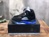 Air Jordan 5 Men's Retro Black and Blue Racing Blue with Original Box