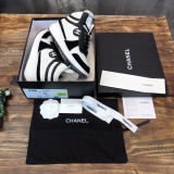 Chanel 2022 Ladies High Top New Casual Sneakers Laces Original Box