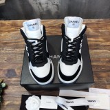 Chanel 2022 Ladies High Top New Casual Sneakers Laces Original Box