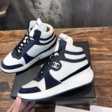 Chanel 2022 Ladies High Top New Casual Sneakers Laces Original Box