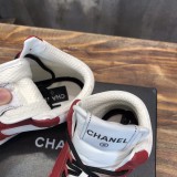 Chanel 2022 Ladies High Top New Casual Sneakers Laces Original Box