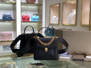 Bvlgari Womens Bags Shoulder Messenger Bags Luxury Cross Body Handbag Calfskin leather with naOrigil Bo