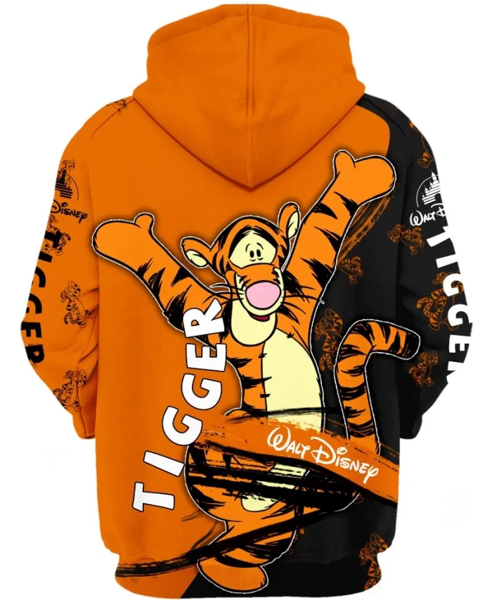 Charming Tigger 3D Printed Hoodie