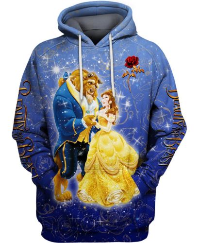 Beauty And The Beast 3D Printed Hoodie