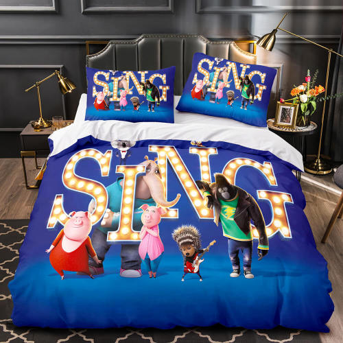 Sing 2 Bedding Set Quilt Duvet Cover Pillowcase Bedding Sets
