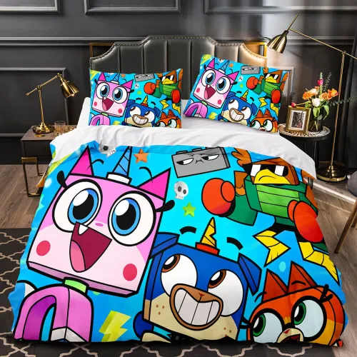 Cartoon Unikitty Bedding Set Quilt Duvet Cover Bedding Sets For Kids