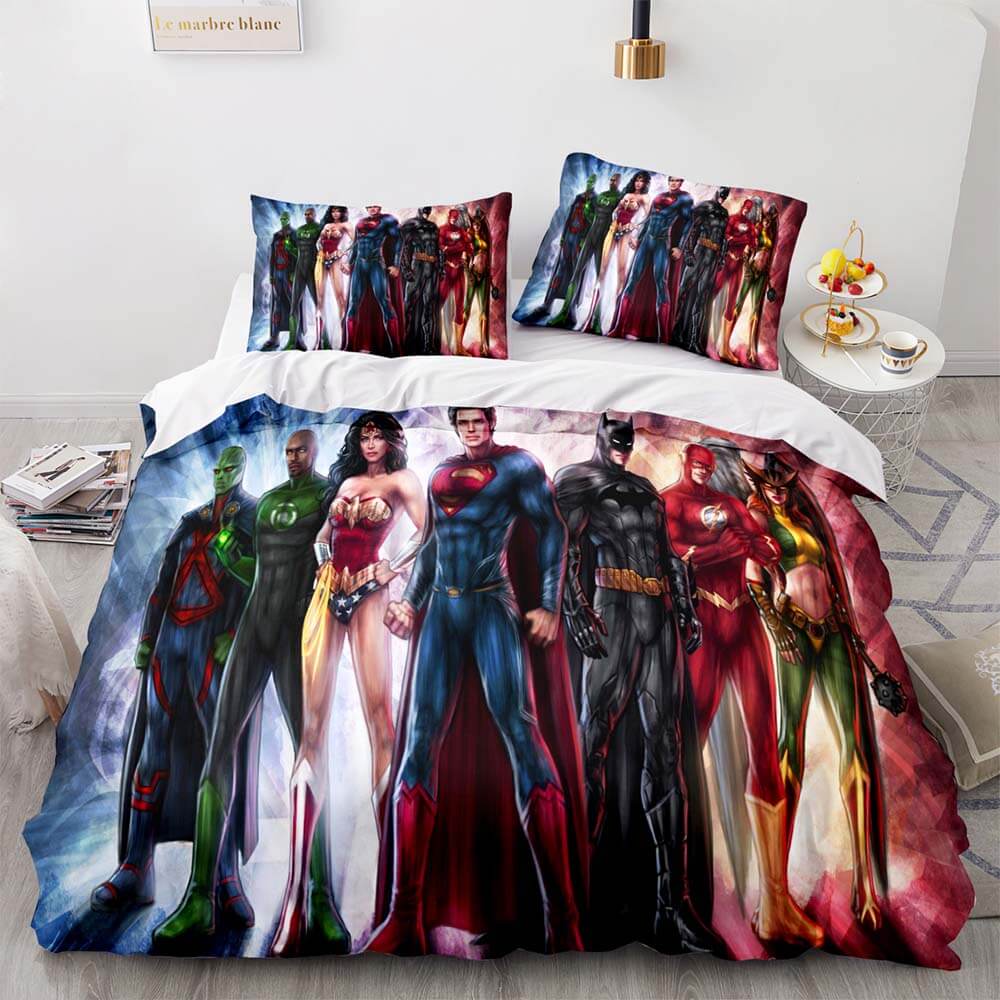 US$ 34.99 - Dc Justice League Bedding Set Throw Quilt Duvet Cover ...