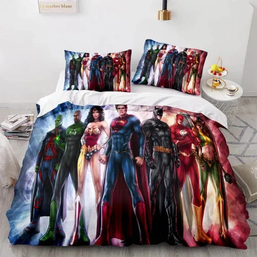 Dc Justice League Bedding Set Throw Quilt Duvet Cover Bedding Sets