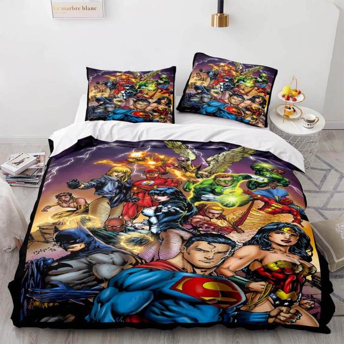 Justice League Bedding Set Throw Quilt Duvet Cover Bedding Sets