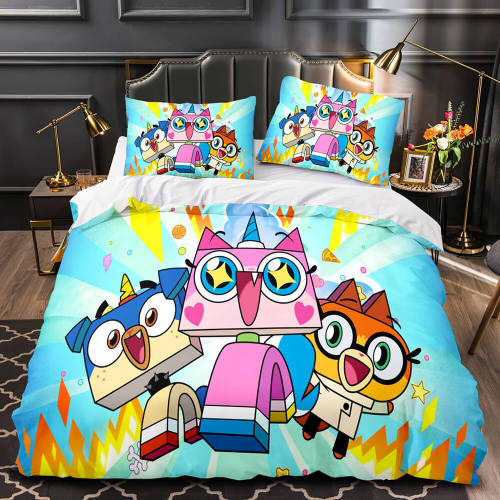 Cartoon Unikitty Bedding Set Quilt Duvet Cover Bedding Sets For Kids