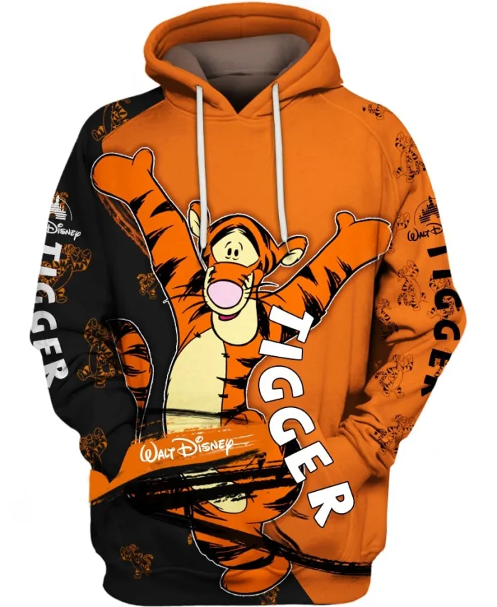 Charming Tigger 3D Printed Hoodie
