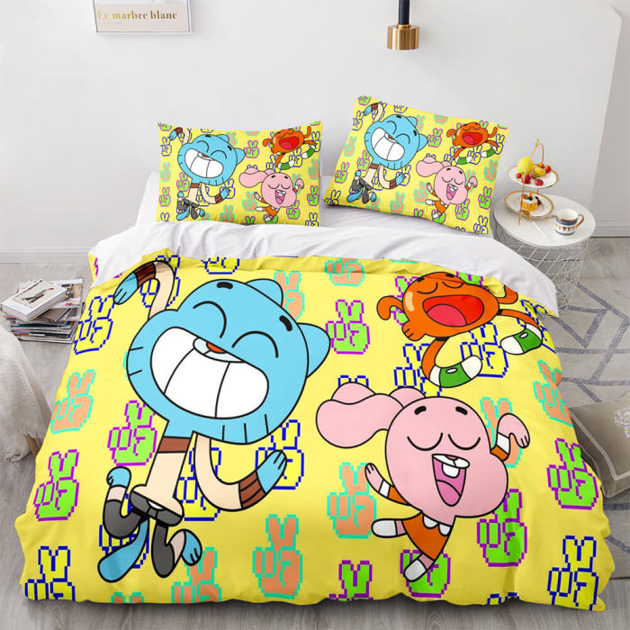 The Amazing World Of Gumball Bedding Set Quilt Duvet Cover Bedding Sets
