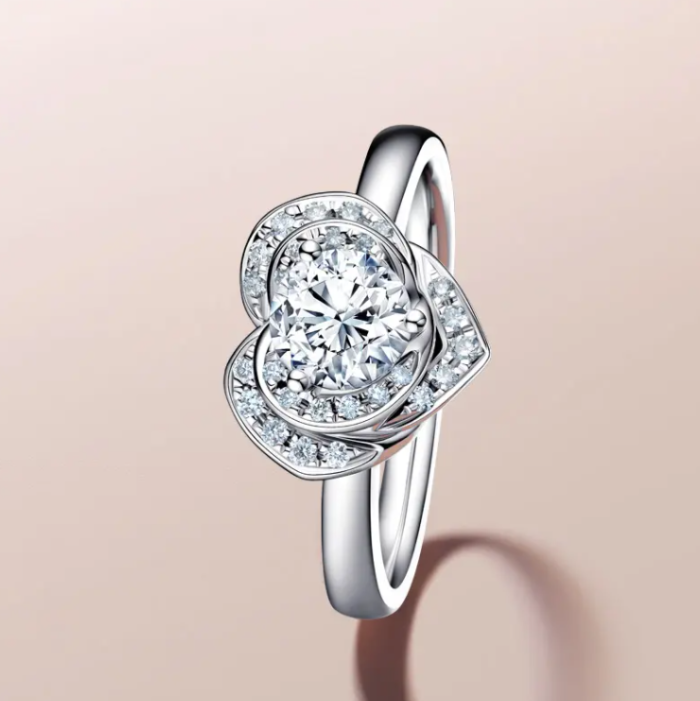ROSE LOVE Simple proposal diamond ring