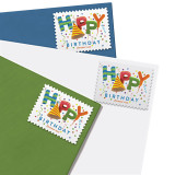 Happy Birthday Stamps First Class 1 Sheet of 20 stamps- for Post Cards, Greeting Cards