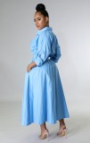 Women Casual Middle Sleeved Shirt Dress