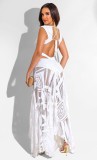 V-neck Hollow Our Casual Dress