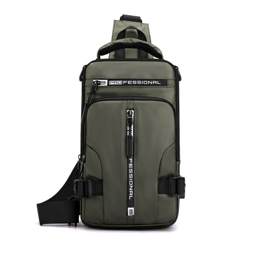 Men's Multi-function Chest Bag Fashion Leisure Single Shoulder Bag Waterproof Space Of Cloth Small Backpack No Box