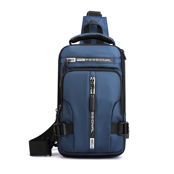 Men's Multi-function Chest Bag Fashion Leisure Single Shoulder Bag Waterproof Space Of Cloth Small Backpack No Box