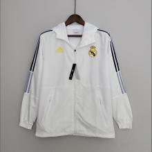 22/23 Real Madrid White  Windbreaker With Cap Thai Quality
