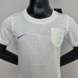 2022  England  Home White Kids Soccer Jersey