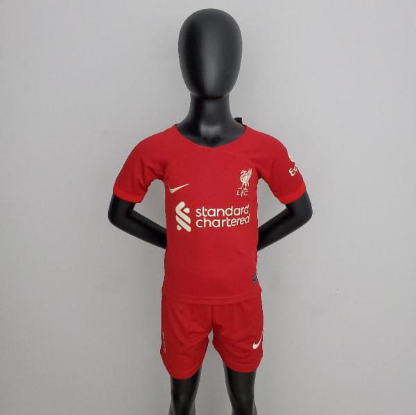 22/23  Liverpool Home Kids Soccer Jersey