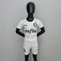 22/23 Palmeiras Away Kids White Soccer Jersey