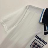 Retro 1996 England  Home White   Soccer Jersey