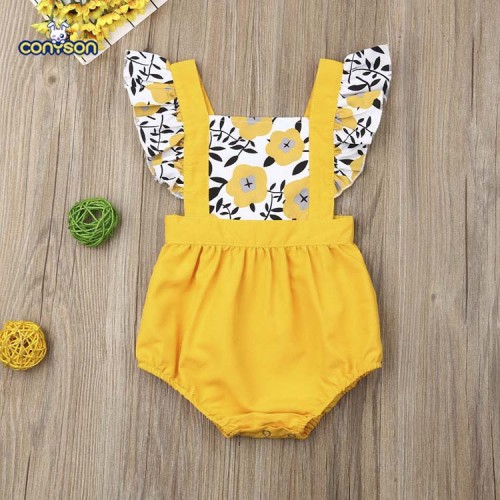 Floral Baby Girls' Ruffle Rompers Baby Girl Romper Baby Clothes Newborn