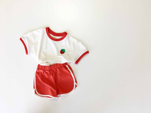 Cute Fruit Pattern Boy Girl Tops Pants Outfits Summer Baby Set