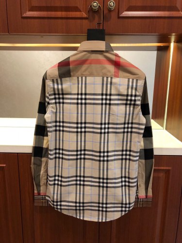 B*urberry  Early fall 2022 Patchwork checkered official long-sleeve shirt