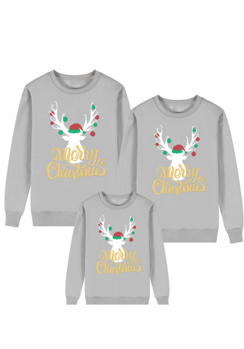 Family Matching Outfits Merry Christmas Shirt Grey - Adult